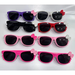 Óculos de Sol Infantil Menina Gatinho com laço Hello kitty Menor