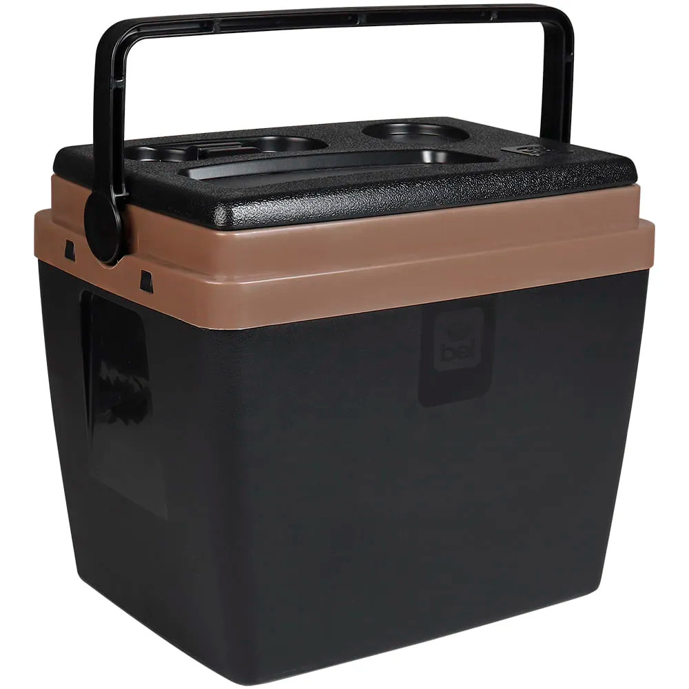 Detalhes do Caixa Cooler Termico 28 Litros Belfix Cabe 35 Latas Tampa Removível Porta Copos Praia Pesca Camping