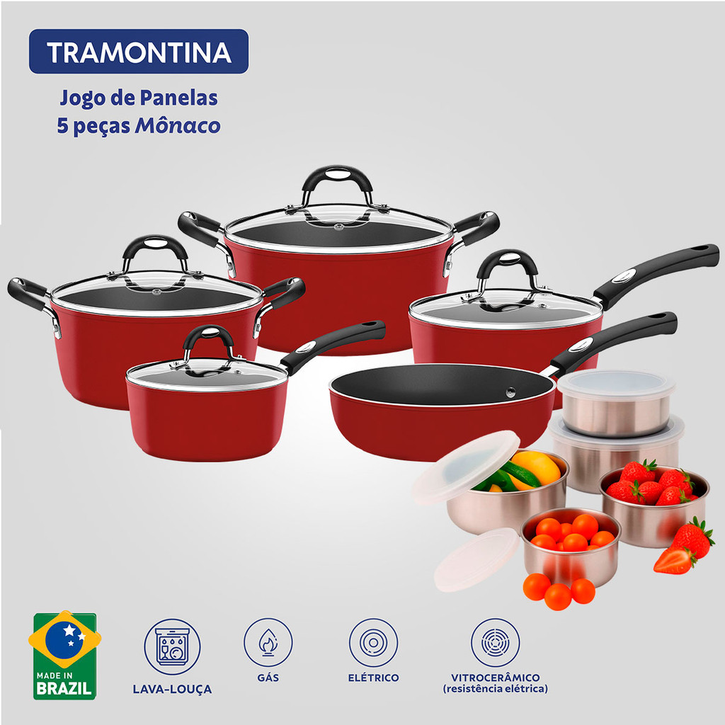 Conjunto de Panela Tramontina Mônaco: Onde Comprar | BuscaProdutos