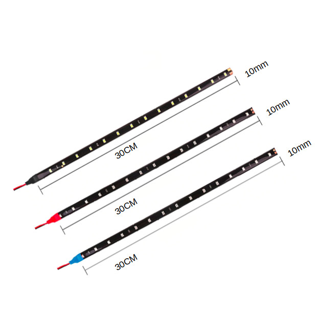 Kit 2 Fitas LED 30cm 12V SMD 3528 – 15 LEDs com Fita Dupla Face, Resistente a Água em Oferta na Shopee