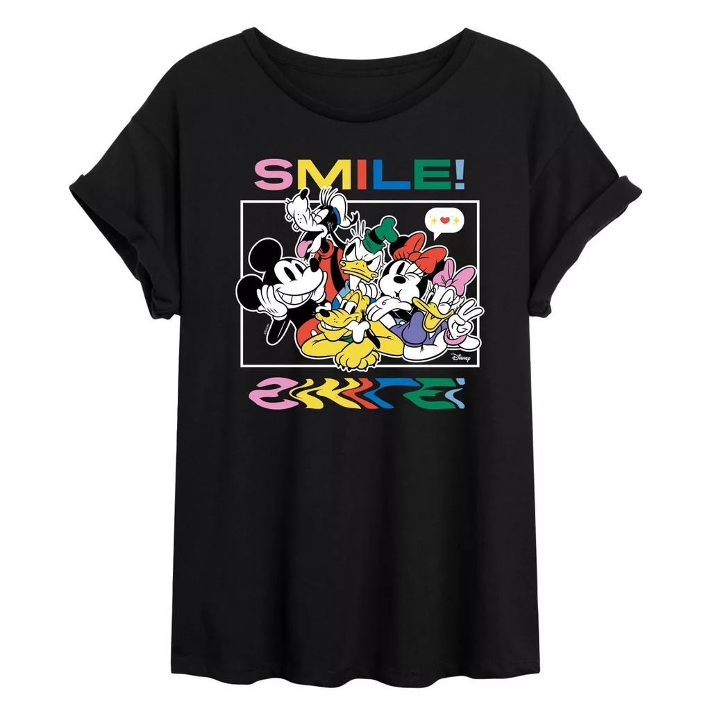 BR.Moonlight unissex oversized streetwear camiseta Mickey, Pluto, Minnie, Donald Duck, Goofy & Daisy