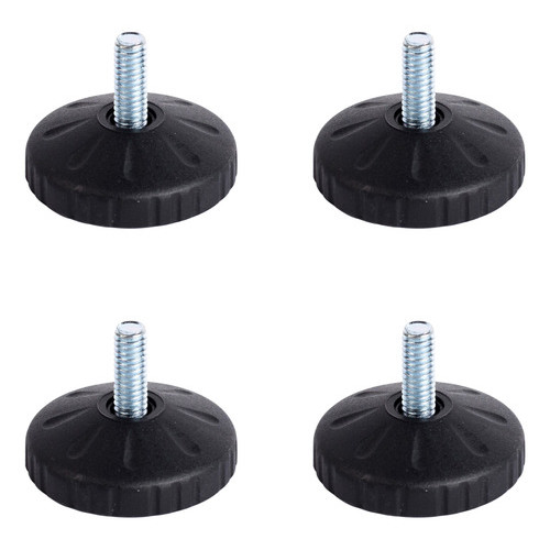 4x Pé Nivelador 3/8 Sapata Pezinho P/ Móveis Mesas Multiuso
