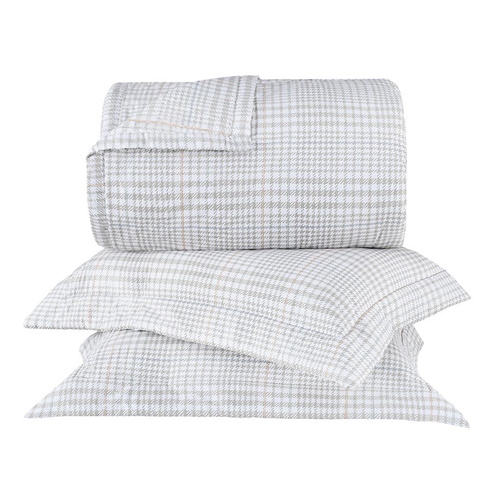Kit Colcha Queen Gran Percalle 200 Fios Buddemeyer Castillo 100% Algodão Estampado 3 peças