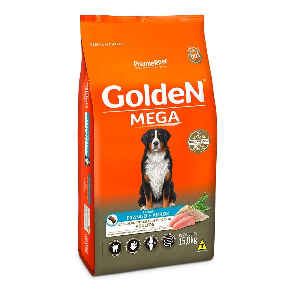 Ração Seca Premier Pet Golden Mega Frango E Arroz Para Cães Adultos De Raças Grande E Gigante em Oferta na Shopee