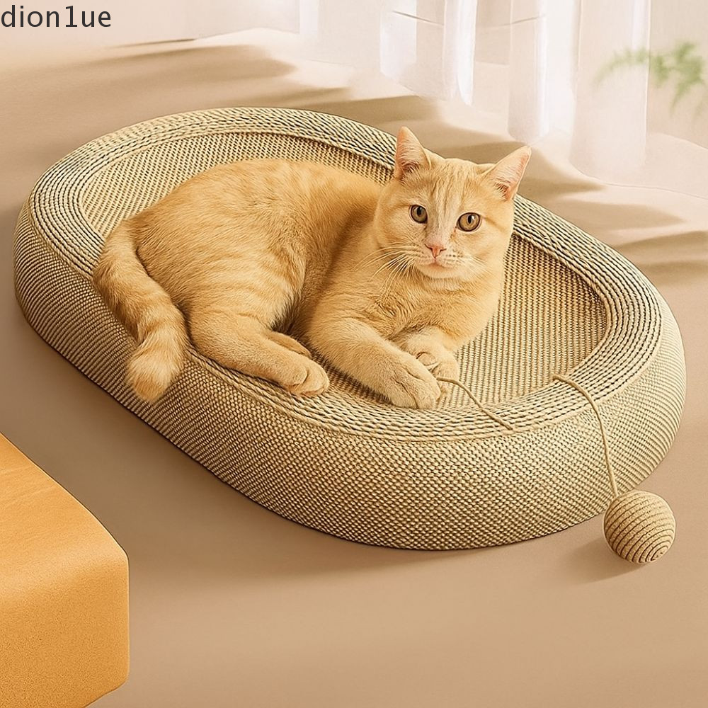 DION1UE Cama Para Arranhar Gatos , Bacia Oval Resistente Ao Desgaste De Sisal Integrada Animais De Estimação