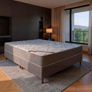 Colchão King Lux Molas Ensacadas + Base 193x203x66 em Oferta na Shopee