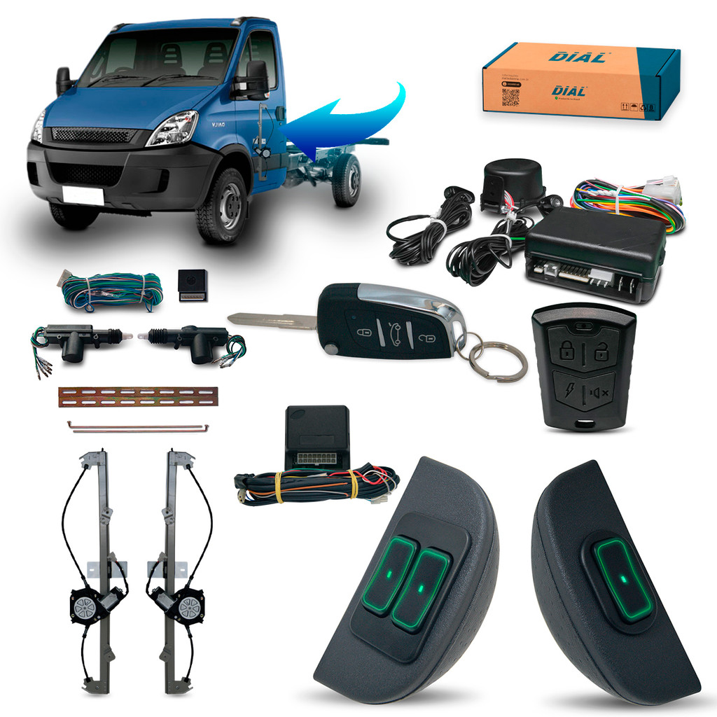 Kit Vidro Eletrico Iveco Daily 35 A 14 Trava Alarme Canivete