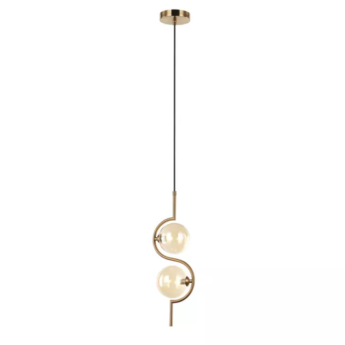 Pendente Globo Deuce Metal e Vidro Dourado/Champanhe PD1347