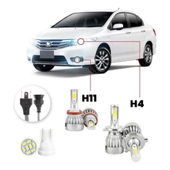 Kit Lampadas Led Honda City 2013 E 2014 H11 H4 20000lm