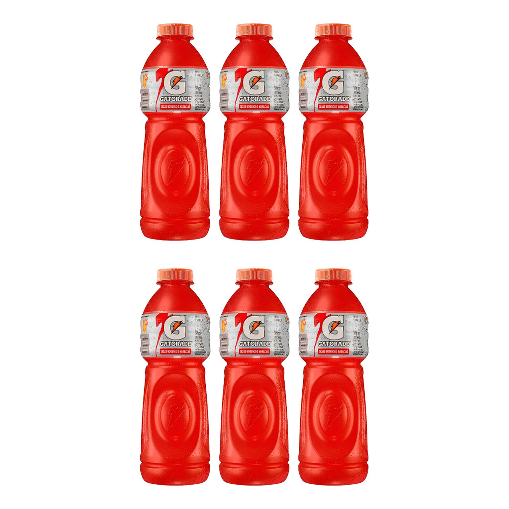 Kit C/6 Gatorade Isotônico Sabor Morango/maracujá Pet 500ml