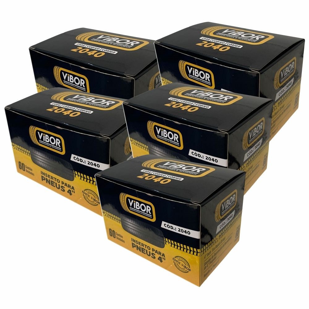 Kit 5 Insertos Reparo Pneus Macarrão S/Câmara 4"X6MM - 2040 Vilubri