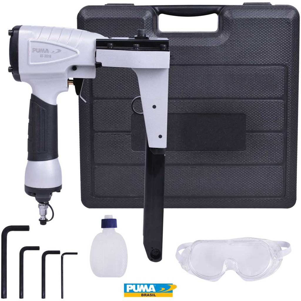 Grampeador Pneumatico para Grampo Caixa Papelao tipo 35 15-19mm AT-3018 Puma
