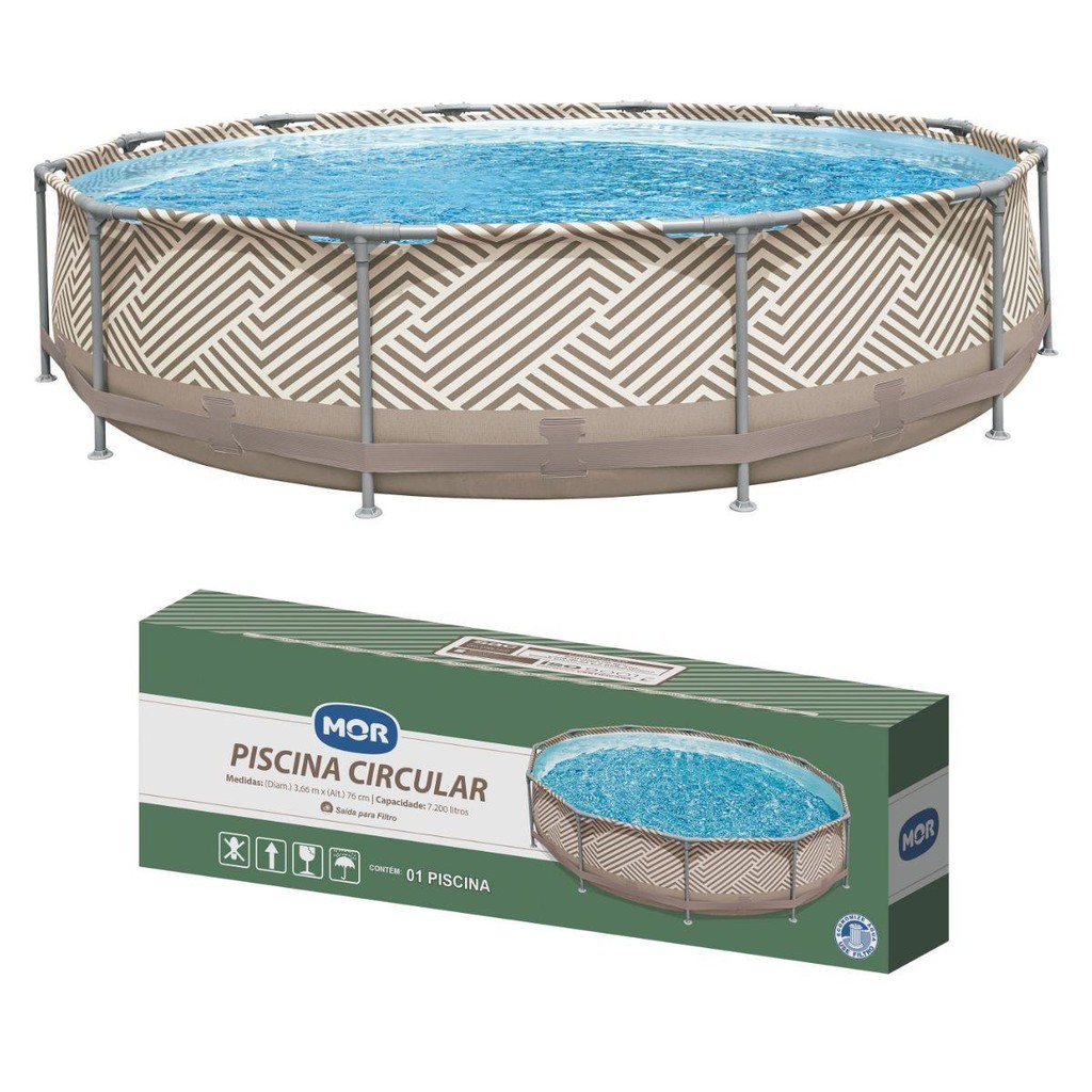 Piscina 7200 Litros Circular Estrutural, ou 10200L ou 5200L ou 3600L Redonda Mor · foto 2