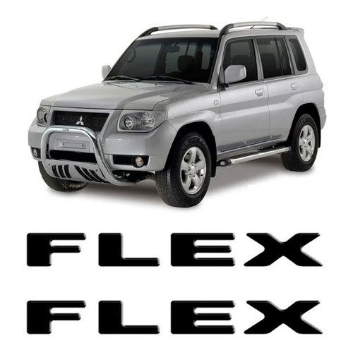 Par De Adesivos Capô Traseiro Mitsubishi Pajero Tr4 Flex P