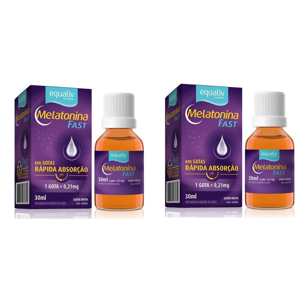 Kit 2 Suplemento Equaliv Melatonina Fast Rápida Ação 30ml