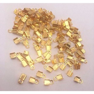 Terminal Quadrado para Bijuterias Finalizador- Colar - Pulseira - Dourada - 3x3mm 100 peças em Oferta na Shopee