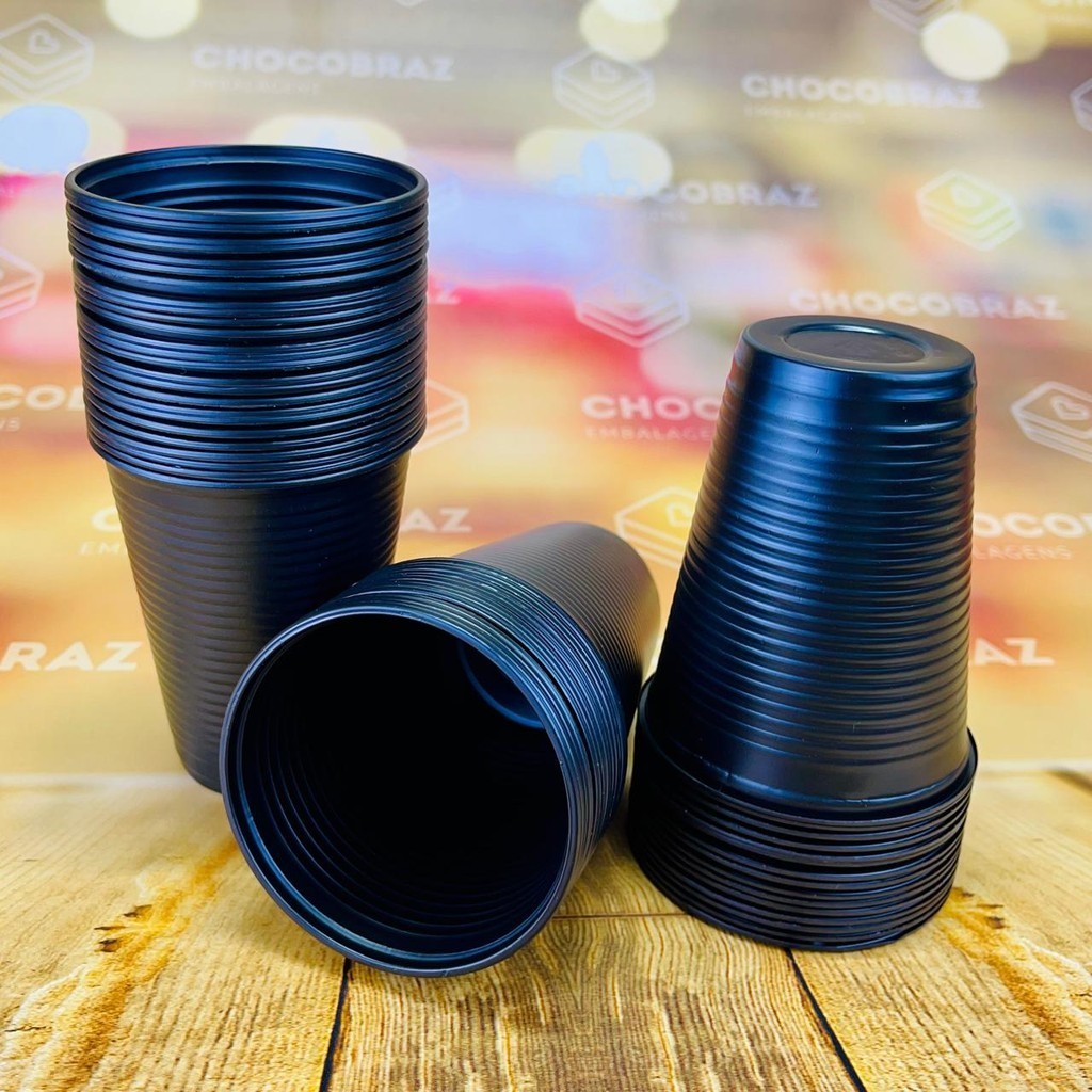 50~250 COPO ANIVERSARIO 200ml PRETO BELLO FESTAS em Oferta na Shopee