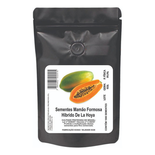 1.000 Sementes Mamão Formosa Híbrido De La Hoya F1