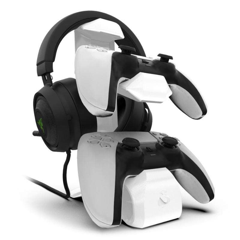 Suporte Mesa 2 Manete Controle Ps5 Ps4 Ps3 Xbox Hedset
