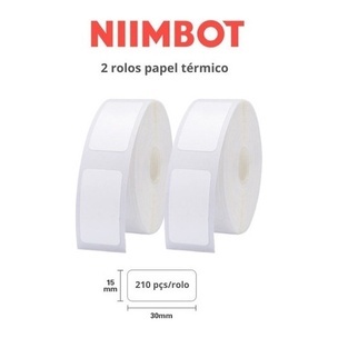 2 Rolos Papel Etiqueta Niimbot D110 D101 D11 15x30mm (390un) em Oferta na Shopee