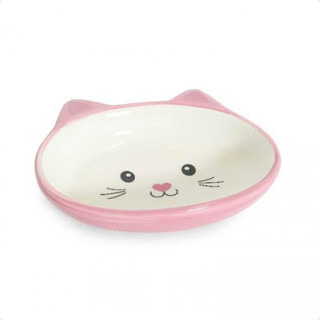 Comedouro Gatos The Pets Porcelana Face Cat Raso Rosa - 200 mL em Oferta na Shopee