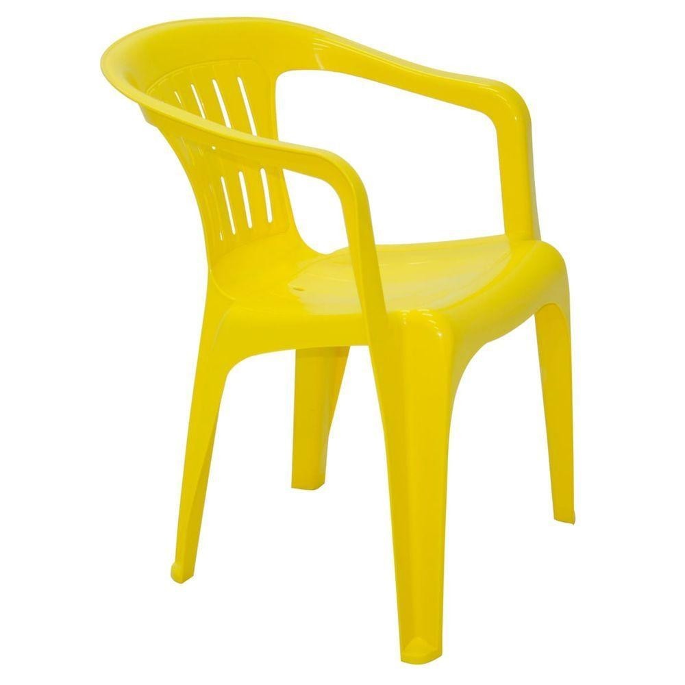 Cadeira Tramontina Atalaia Em Polipropileno Amarelo em Oferta na Shopee