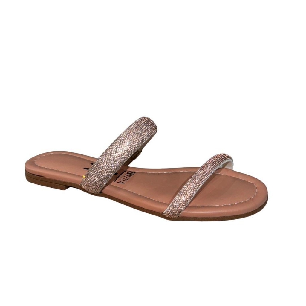 Rasteira Feminina Vizzano Tiras Strass 6235.1189