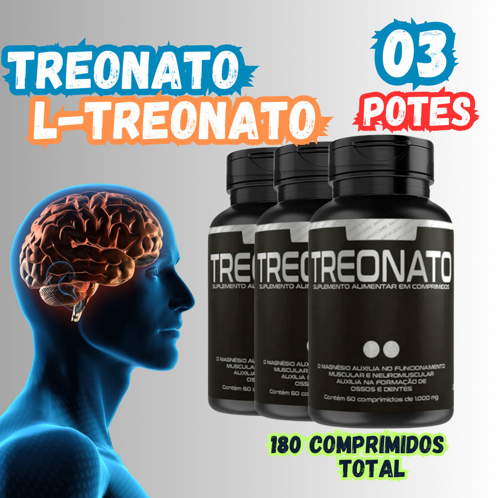 Treonato de Magnésio treonina 60 comp.Natuforme