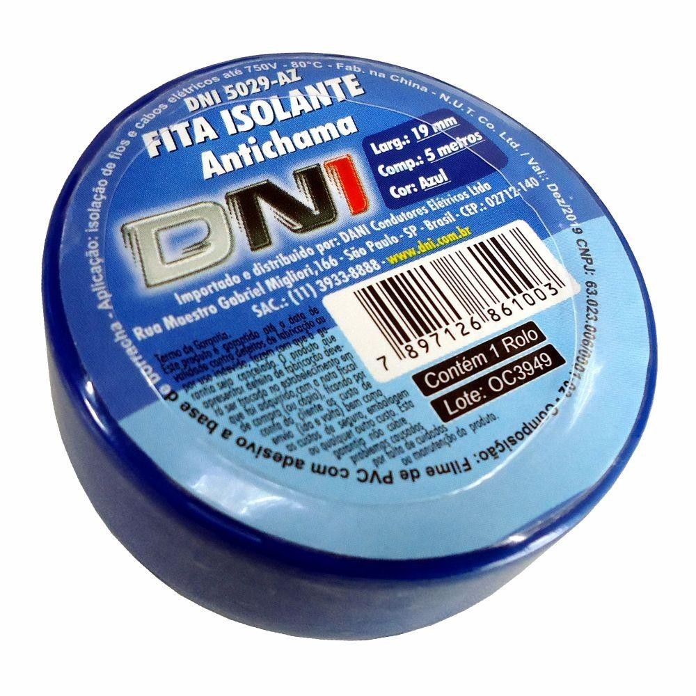 Fita Isolante Azul 5m - DNI 5029AZ em Oferta na Shopee