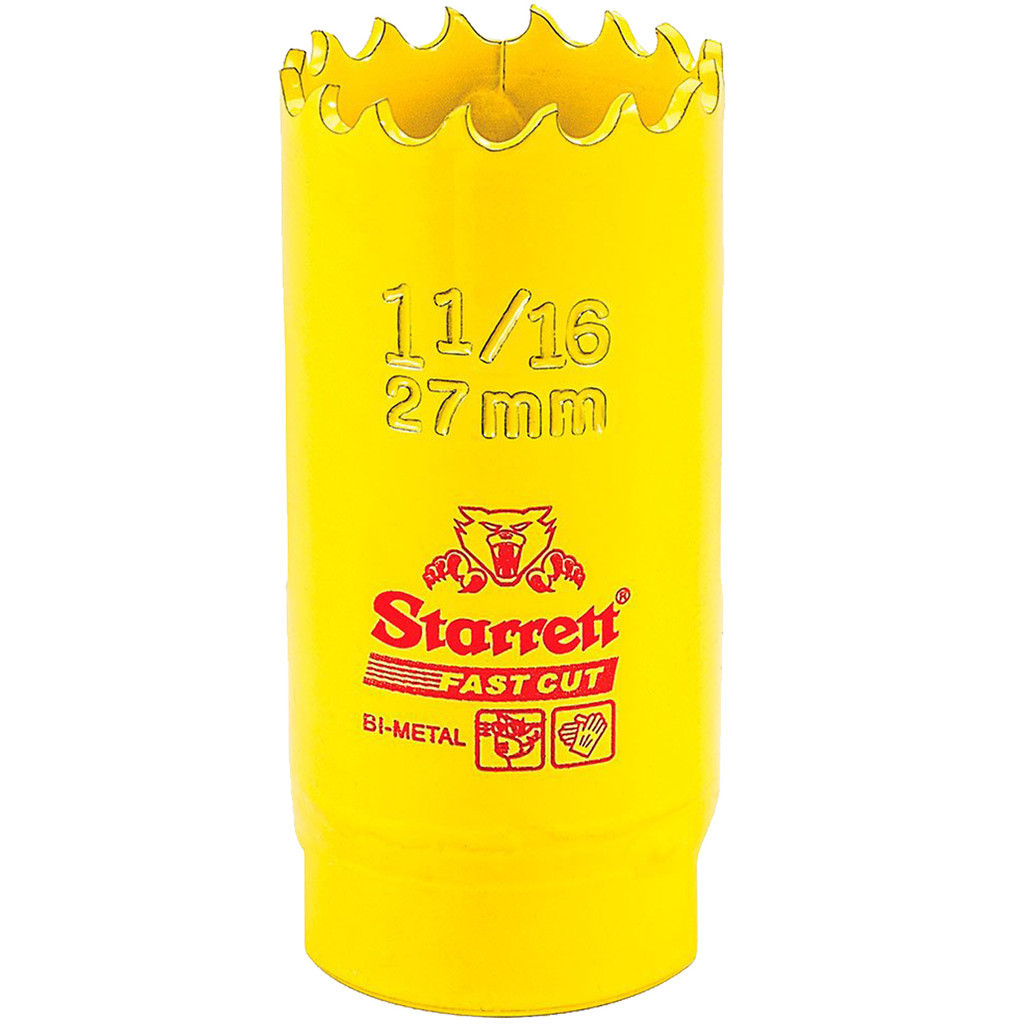Serra Copo Fast Cut 27mm Starrett 1.1/16" Bi-Metal FCH0116-G - Home & Living