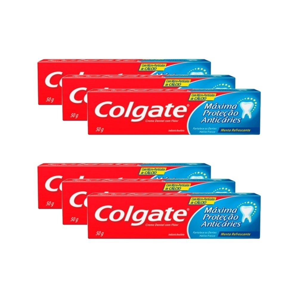 Kit Creme Dental Colgate Menta 50g c/6un em Oferta na Shopee