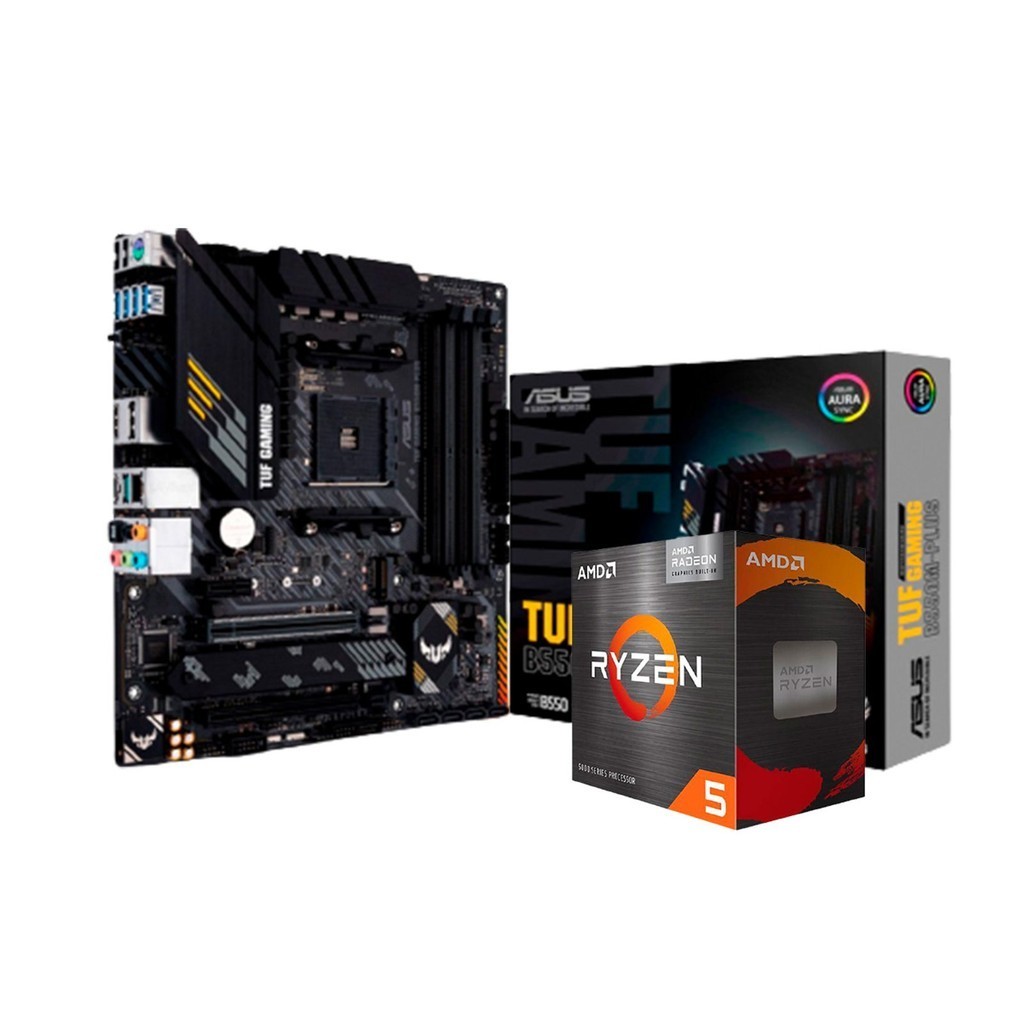 Kit Upgrade AMD Ryzen 5 5600GT Placa Mãe Asus TUF Gaming B550M-Plus