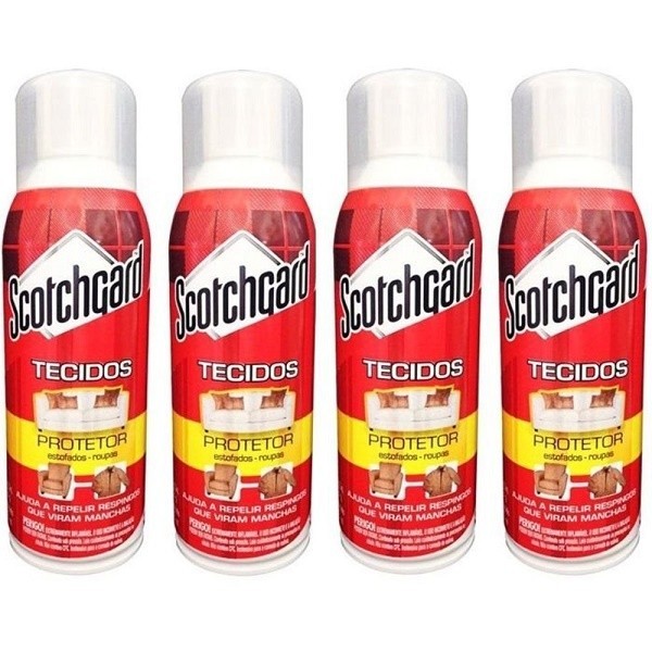 Kit com 4 Scotchgard 3M Protetor de Tecidos Repelente a Agua SPRAY 353ML em Oferta na Shopee
