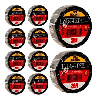 Kit com 10 Fita Isolante 3M Imperial 18MM X 5M em Oferta na Shopee