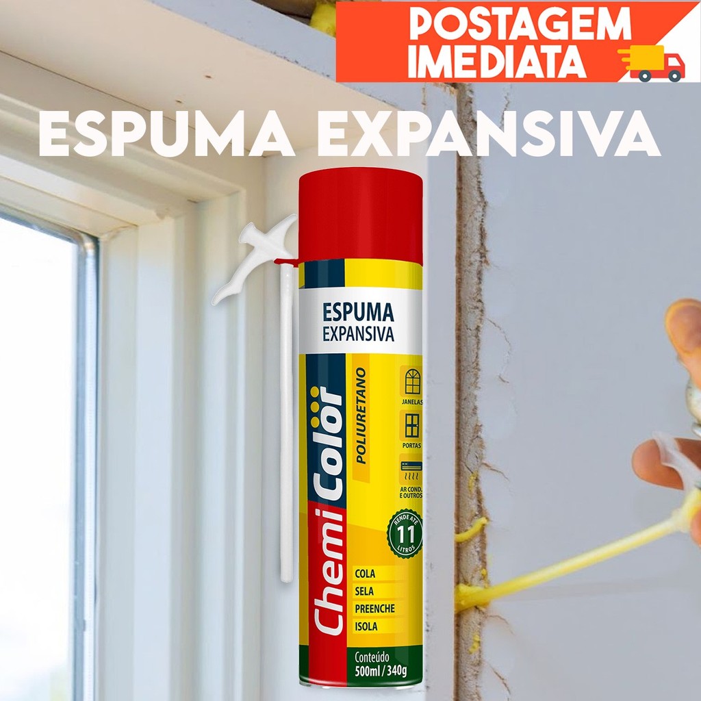 Espuma Poliuretano pu Expansiva 480g Chemicolor