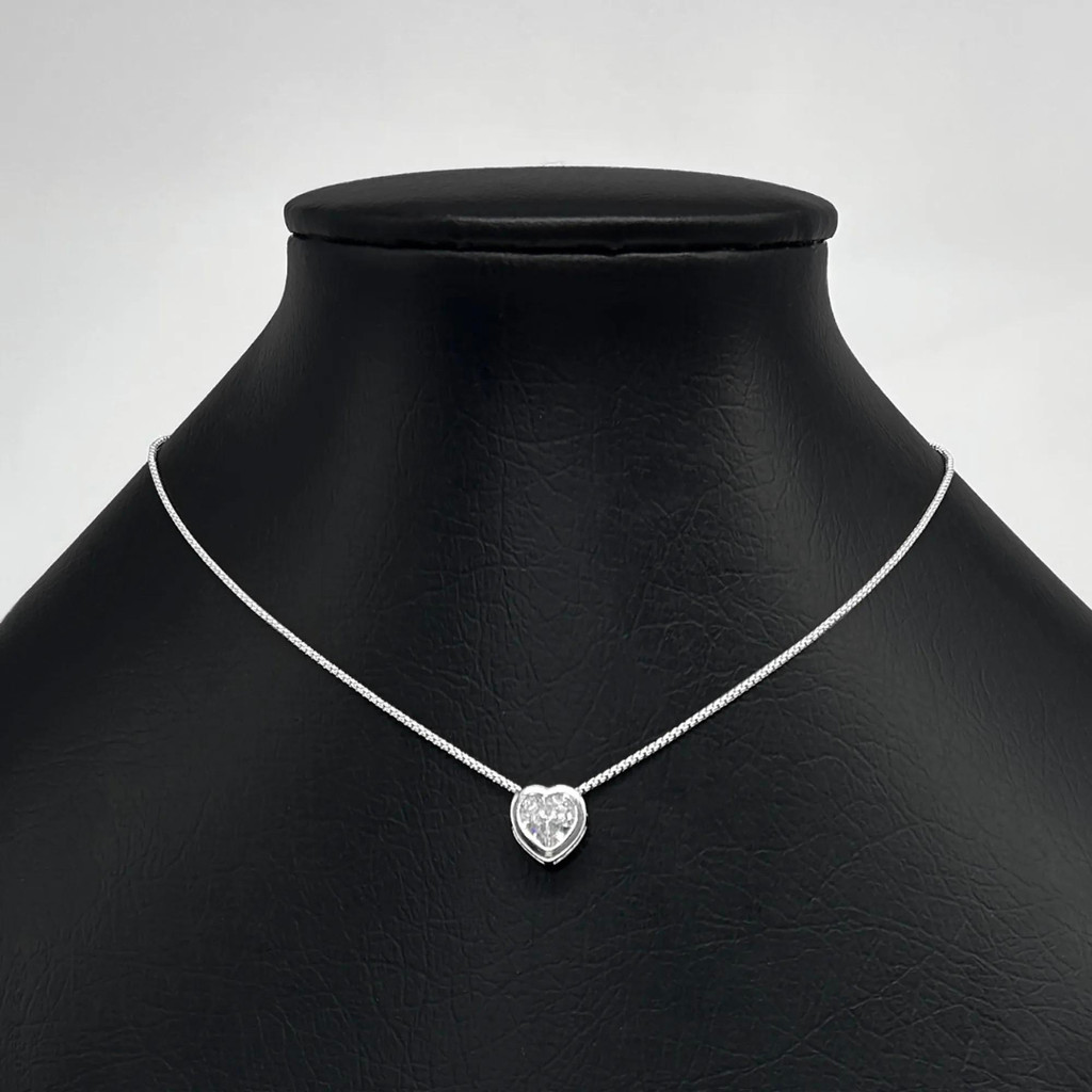 Kit Colar Veneziana 45cm Feminino 1,1mm Com Coração Com Cor Banhado a Prata 925