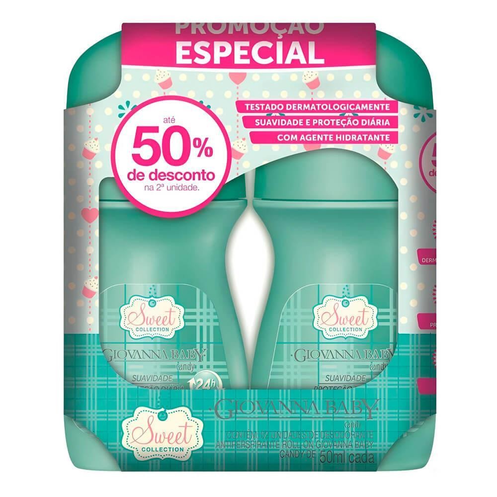 Giovanna Baby Kit Desodorante Roll-On Candy 2 Unidades Com 50Ml em Oferta na Shopee