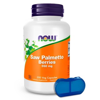 Saw Palmetto Berries 550mg Now Foods 250Cap + Porta Cápsulas em Oferta na Shopee