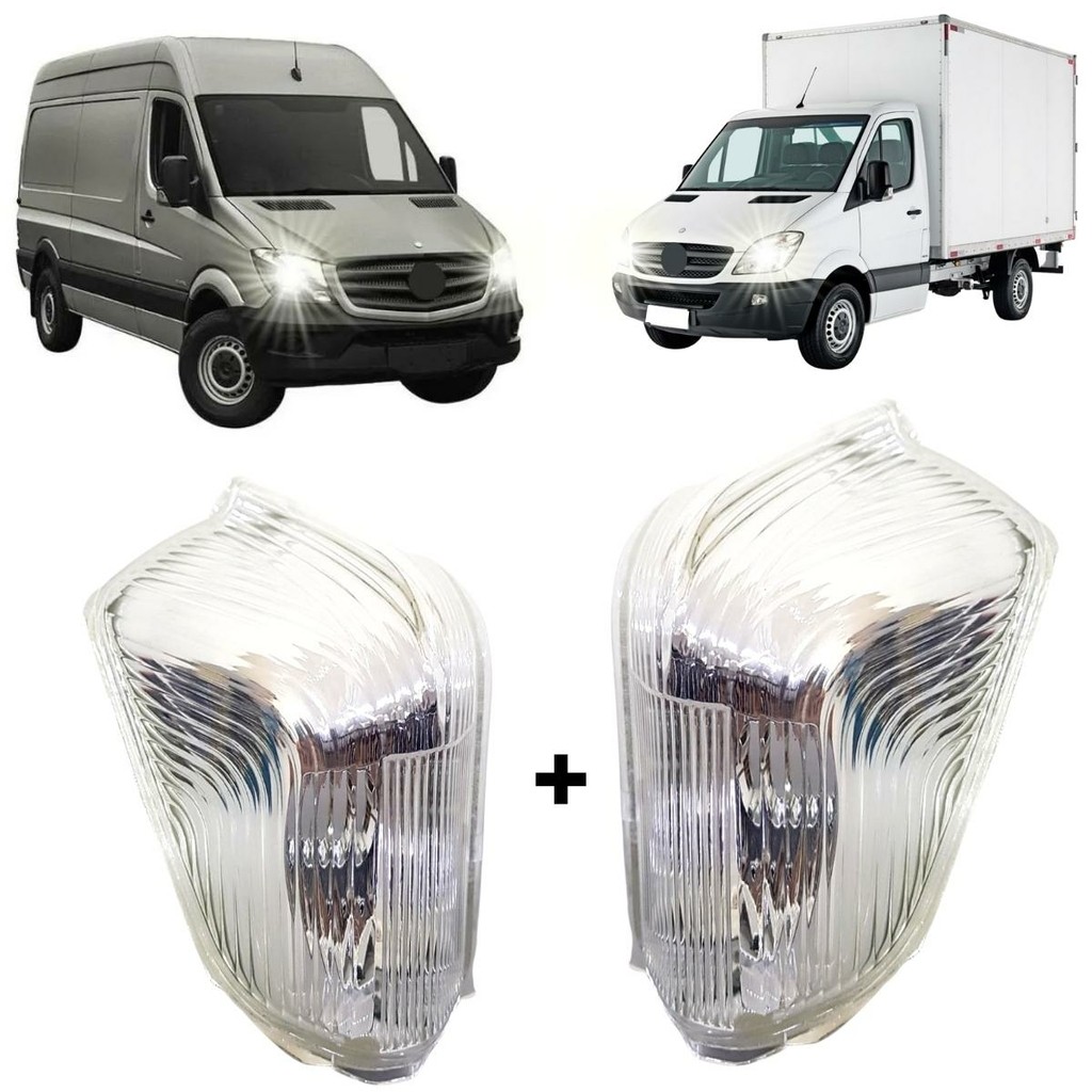 Par Pisca Seta Retrovisor para Sprinter 2013 a 2019 Todas 2020 em diante Chassis