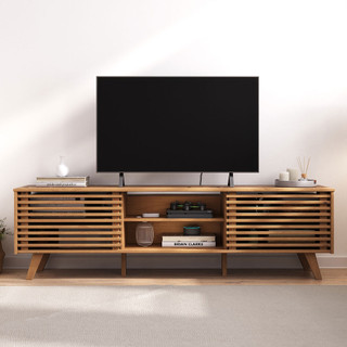 Rack para TV 65 Bancada Madeira para Sala 2 Portas Madeirado Rian em Oferta na Shopee