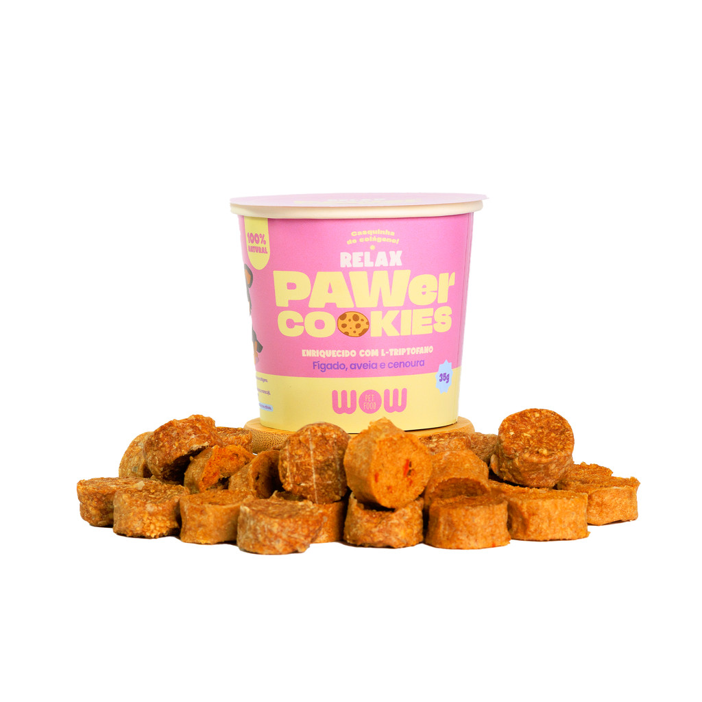 Petisco Natural Cookies RELAX Figado, Aveia e Cenoura 35g