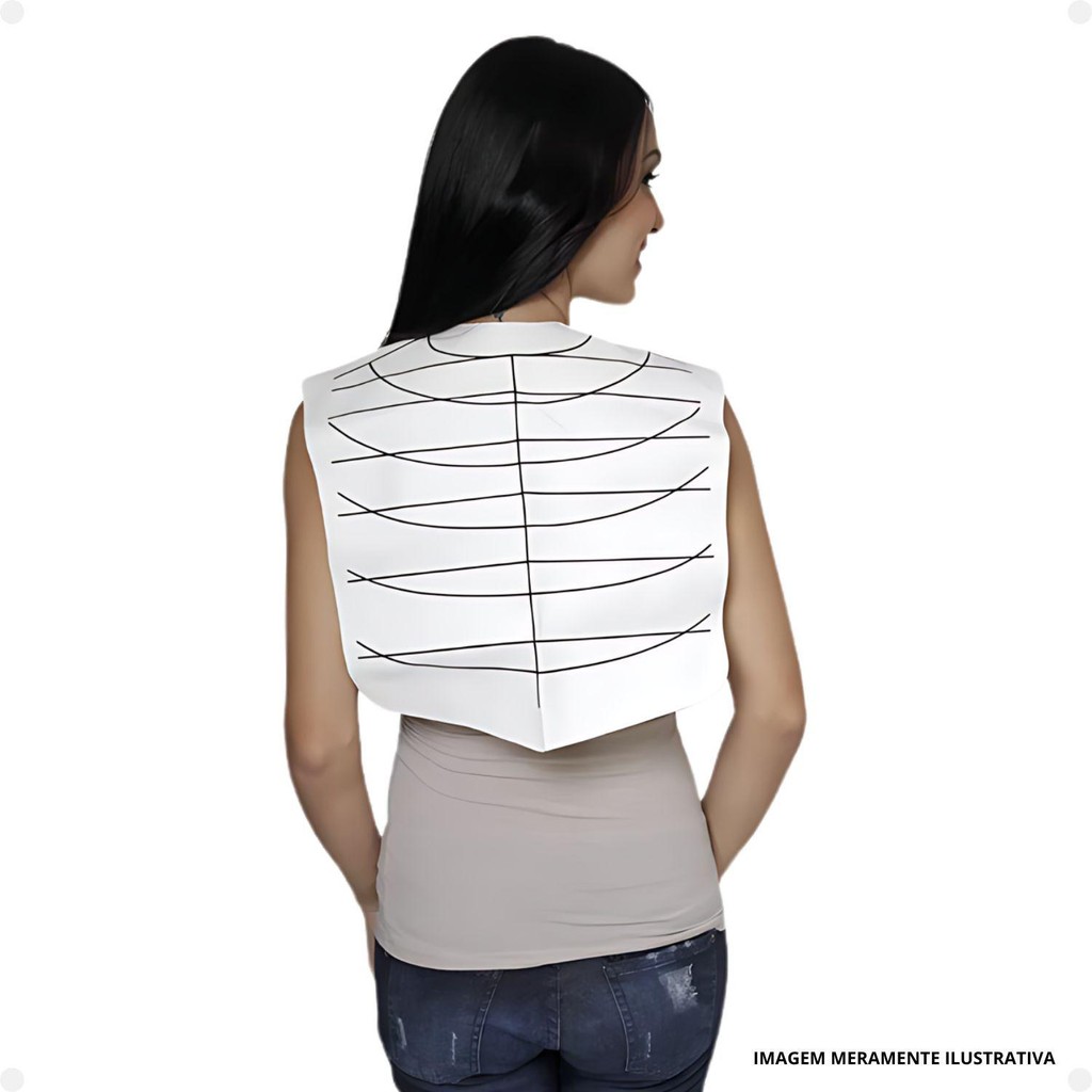 Capa Geométrica Grande Santa Clara Branca Cód.409 em Oferta na Shopee