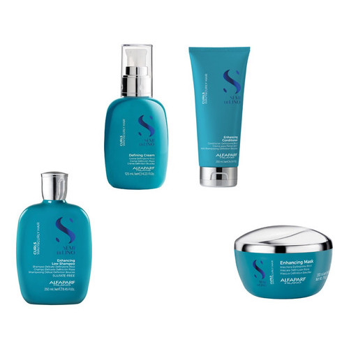 Tratamento Capilar para Cabelos Cacheados Semi Di Lino Curls Alfaparf - 4 Produtos