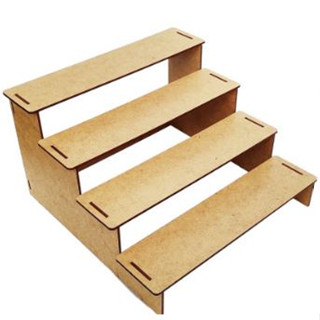 Escada de Doces Salgados com 4 Degraus em MDF Premium Natural (Cru) Provençal em Oferta na Shopee