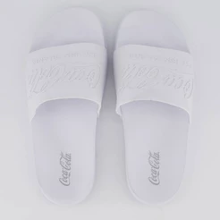 Chinelo Coca Cola Slide Coke Bold Branco