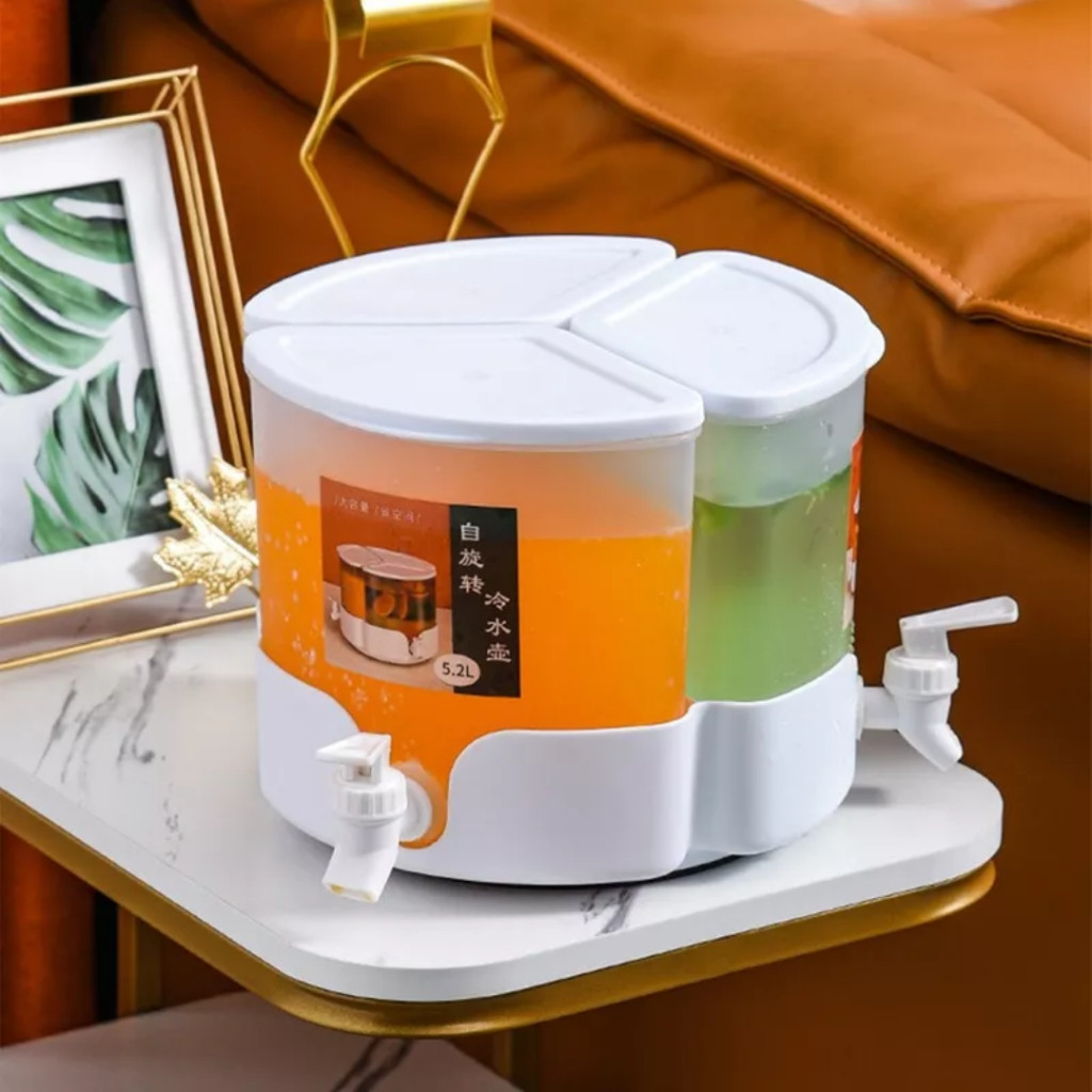 Suqueira Dispenser Sucos Agua Aromatizada Dispenser Giratorio Bebida 5,2L Snel Home