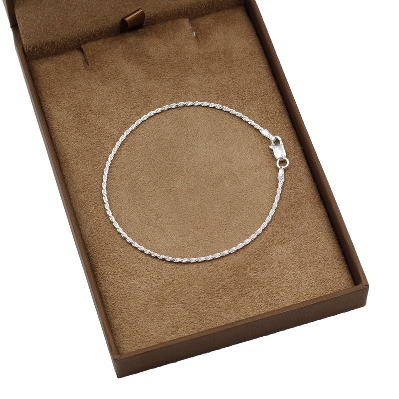 Pulseira De Prata 925 Feminina Maciça Malha Baiano 19cm Joia - Fashion Accessories