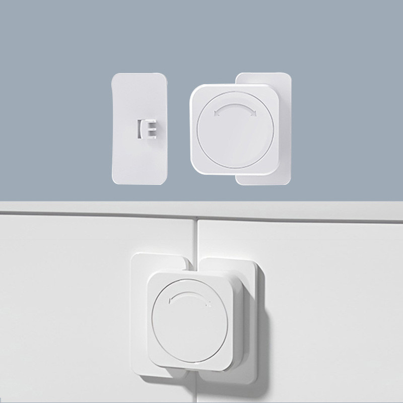 2 Trava Segurança Bebê Gaveta Armário Proteção Quadrado Gira