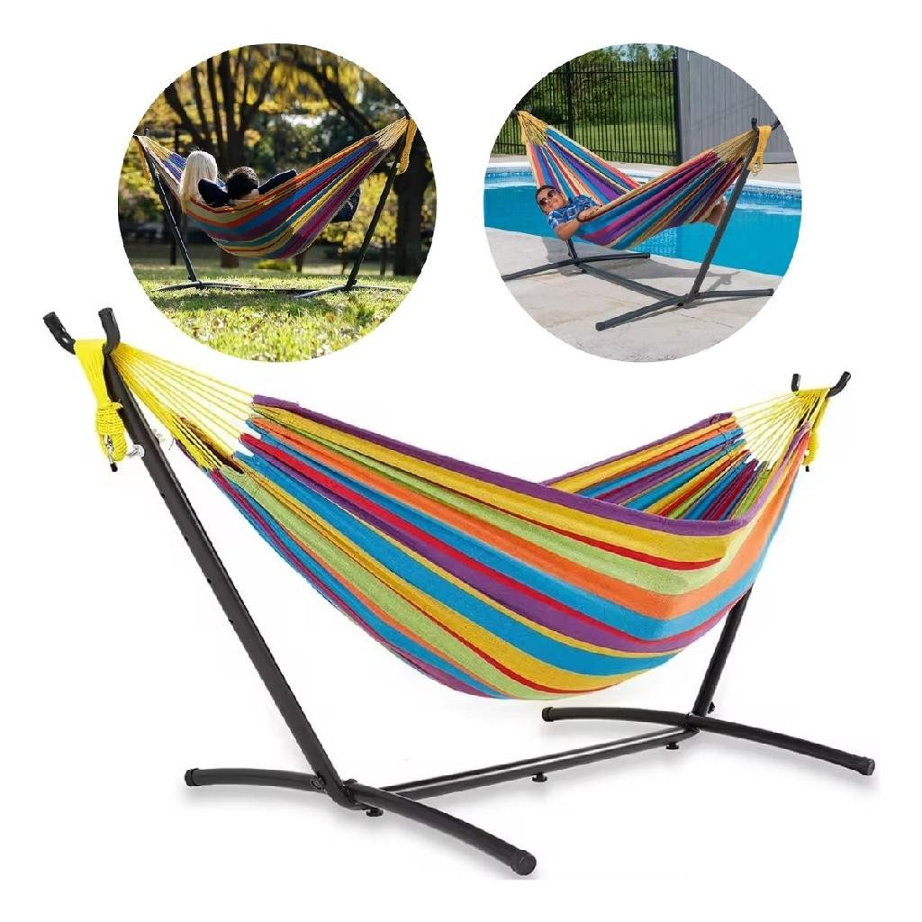 Suporte De Rede Descanso 2,70m Até 250kg Reforçado Com Ganchos