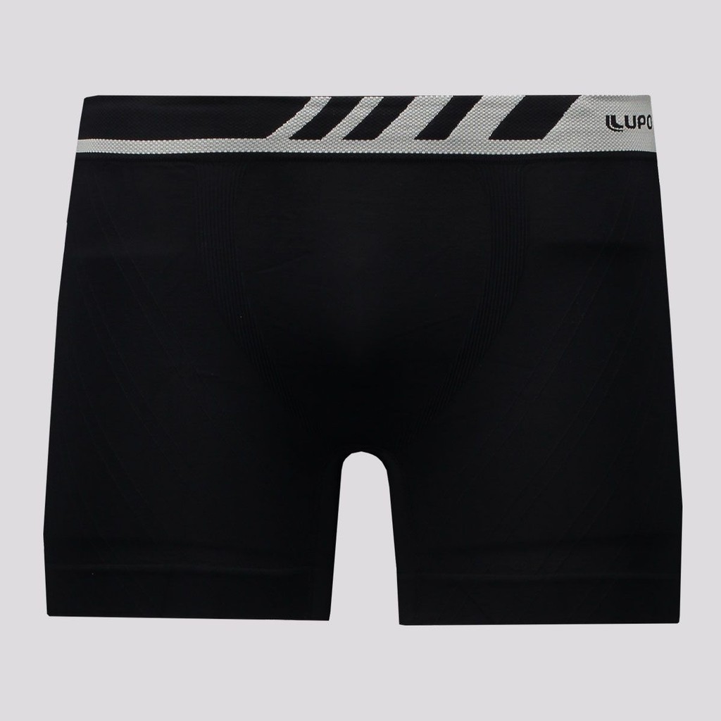 Cueca Boxer Lupo Microfibra Preta e Cinza - Men Clothes